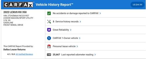 2022 Lexus RX 350 Base