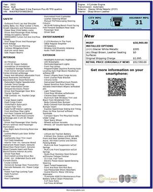 Glacier White Metallic 2022 Audi A5 45 S line Premium Plus