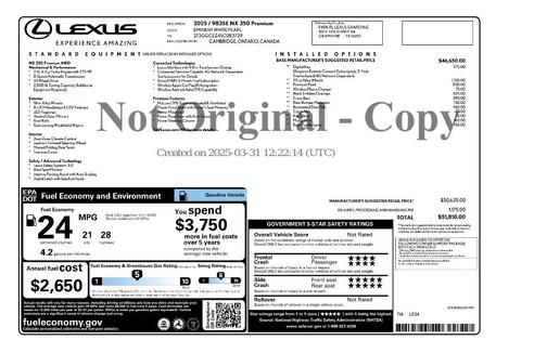 2025 Lexus NX 350 Premium