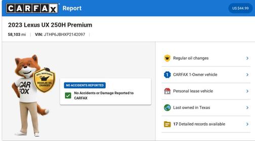 2023 Lexus UX 250h Premium