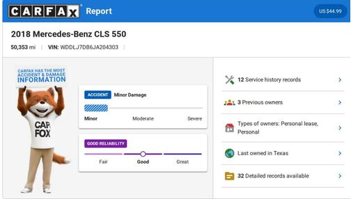 2018 Mercedes-Benz CLS 550 Base