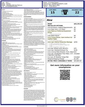 2017 Cadillac Escalade Platinum