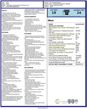 Black 2021 Jeep Wrangler Unlimited Sport Altitude