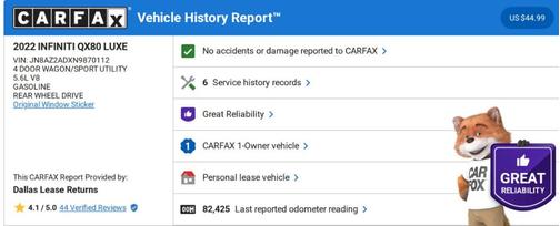 2022 INFINITI QX80 Luxe