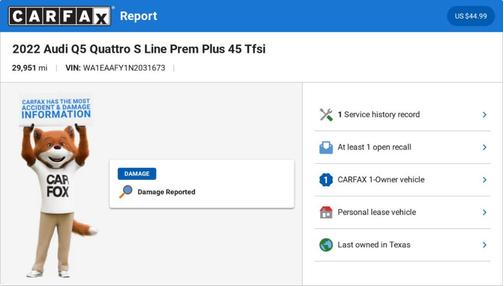 Glacier White Metallic 2022 Audi Q5 45 S line Premium Plus