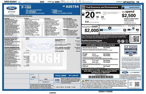 2021 Ford F-150 Platinum