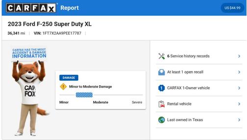 White 2023 Ford F-250 XL