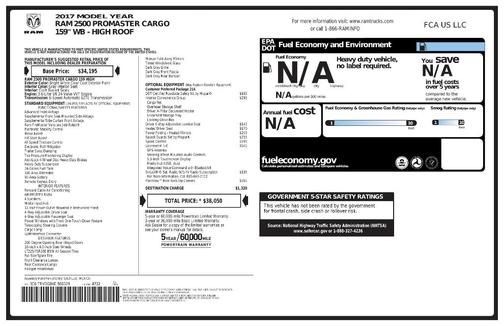 2017 RAM ProMaster 2500 High Roof