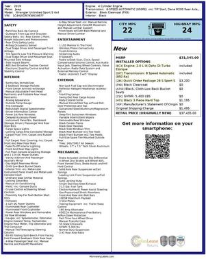 2019 Jeep Wrangler Unlimited Sport