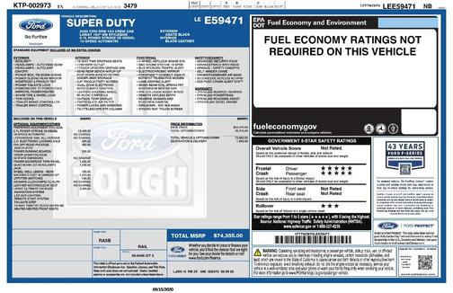 Black 2020 Ford F-250 Lariat