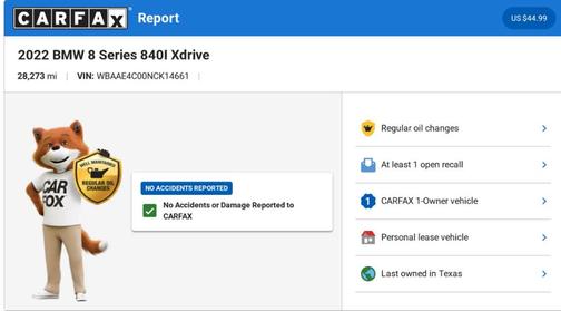 Black 2022 BMW 840 i xDrive