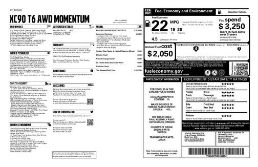 2019 Volvo XC90 T6 Momentum