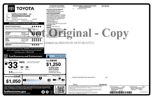 2022 Toyota Corolla Hatchback XSE