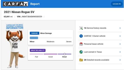 Black 2021 Nissan Rogue SV