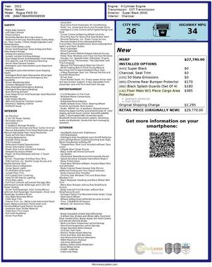 Black 2021 Nissan Rogue SV