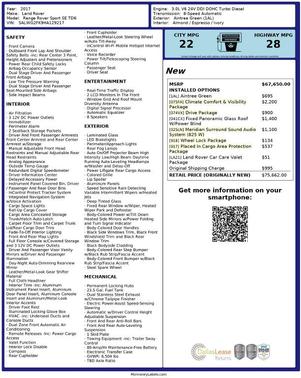 2017 Land Rover Range Rover Sport 3.0L Turbocharged Diesel SE Td6