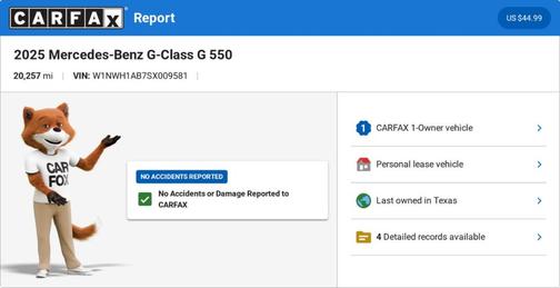 Black 2025 Mercedes-Benz G-Class G 550 4MATIC