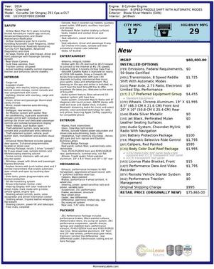 Silver 2016 Chevrolet Corvette Stingray Z51