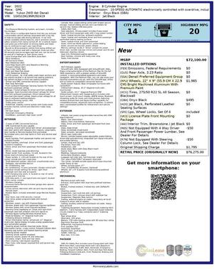 Black 2022 GMC Yukon Denali