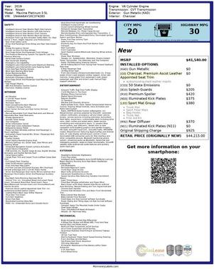 2019 Nissan Maxima 3.5 Platinum