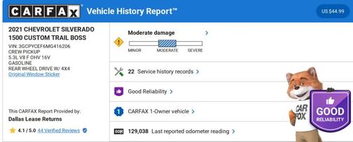 2021 Chevrolet Silverado 1500 Custom Trail Boss
