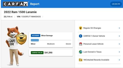 Red 2022 RAM 1500 Laramie