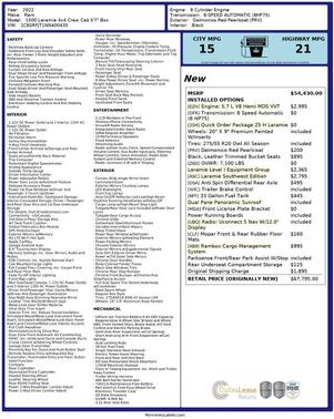 Red 2022 RAM 1500 Laramie