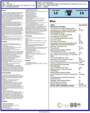 2018 Chevrolet Silverado 1500 LT