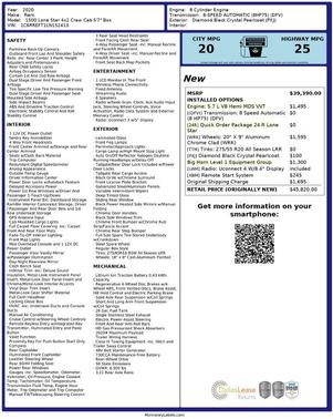 2020 RAM 1500 Lone Star