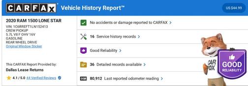 2020 RAM 1500 Lone Star
