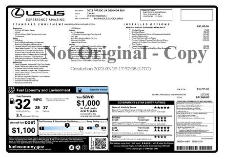 2022 Lexus UX 200 UX 200