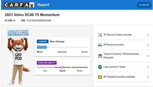 Black 2021 Volvo XC40 T5 Momentum