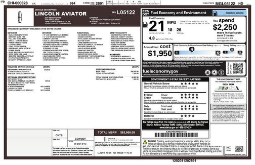 2021 Lincoln Aviator Reserve RWD