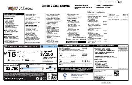 Rift Metallic 2022 Cadillac CT5-V Blackwing