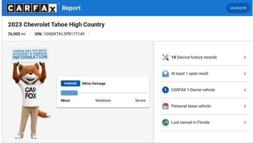 Blue 2023 Chevrolet Tahoe High Country