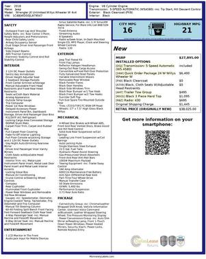 2018 Jeep Wrangler JK Unlimited Willys Wheeler W