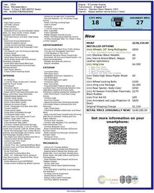 2024 Mercedes-Benz S-Class S 580 4MATIC