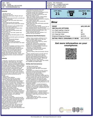 2021 Toyota Highlander XSE