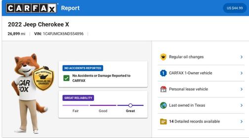 2022 Jeep Cherokee X