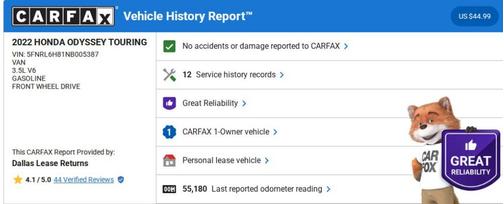 2022 Honda Odyssey Touring