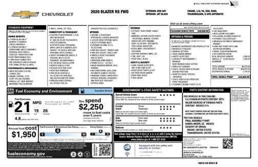2020 Chevrolet Blazer RS
