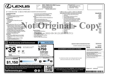 2022 Lexus NX 350h Premium