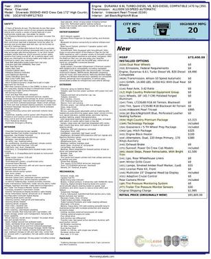 White 2024 Chevrolet Silverado 3500 High Country