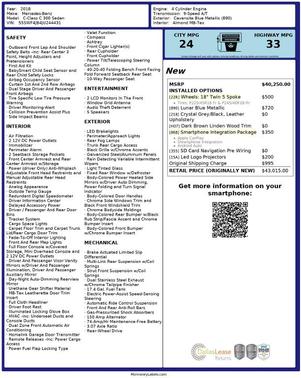 2018 Mercedes-Benz C-Class C 300