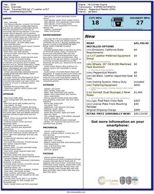 2018 Chevrolet Traverse LT Leather