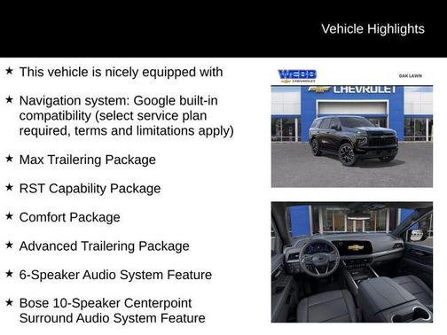 2026 Chevrolet Tahoe 4WD RST