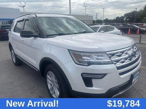 White Platinum Metallic Tri-Coat 2019 Ford Explorer XLT
