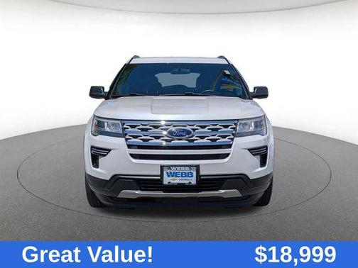 White Platinum Metallic Tri-Coat 2019 Ford Explorer XLT