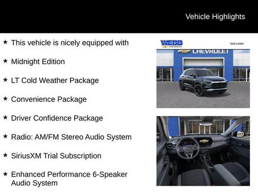 Mosaic Black Metallic 2026 Chevrolet Trailblazer LT