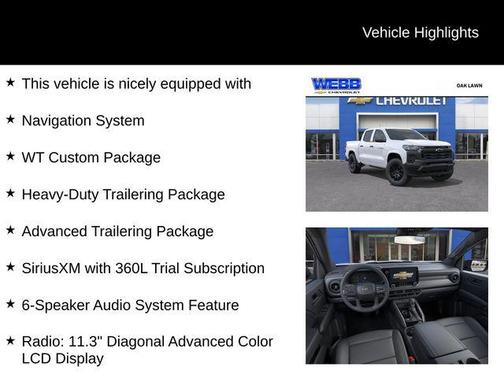 Summit White 2026 Chevrolet Colorado WT